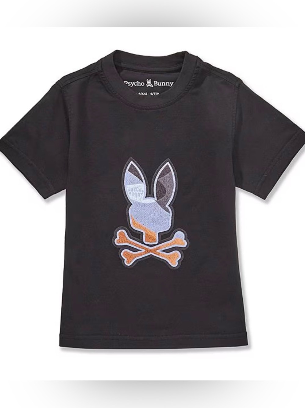 Psycho Bunny Dante Bunny Black Graphic T-Shirt Short Sleeve NWT Size 3T